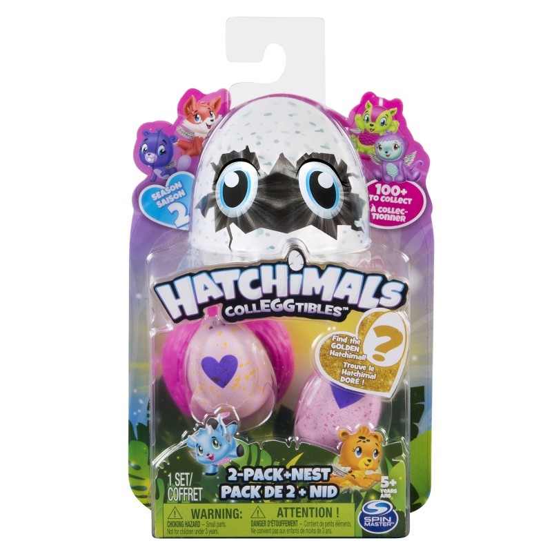 Figurki Hatchimals 2-pak Dwa jajka z gniazdem Seria 2