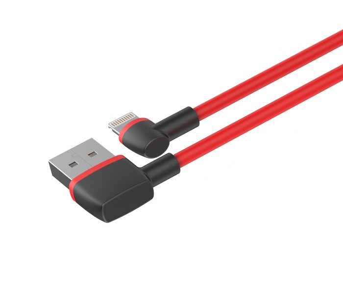 Kabel USB2.0 - Lightning 1.0m, M/M, kątowy; C4047RD 