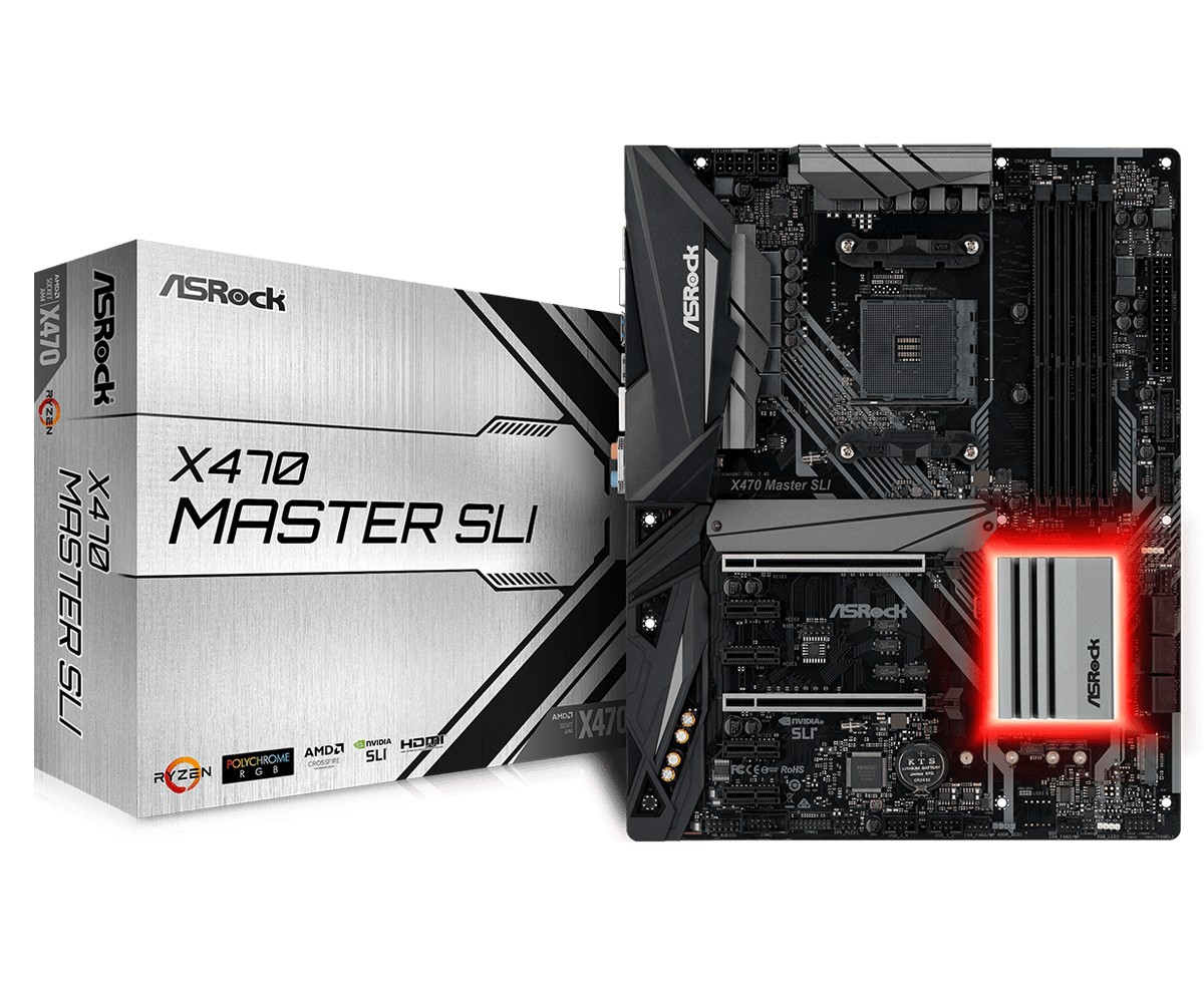 Płyta główna X470 MASTER SLI AM4 4DDR4 USB 3.1/HDMI M.2 ATX