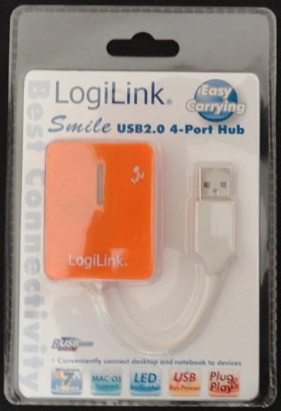 HUB USB 2.0 4-portowy Smile - pomaranczowy