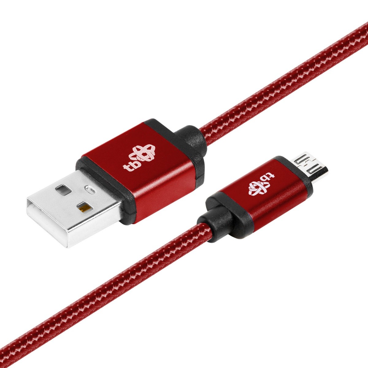 Kabel USB-Micro USB 1.5 m rubinowy sznurek