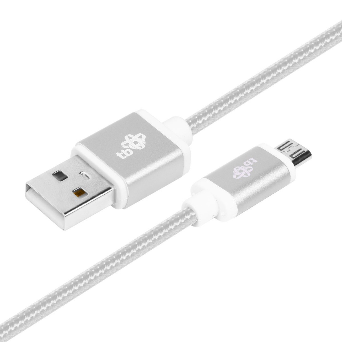 Kabel USB-Micro USB 1.5 m srebrny sznurek