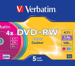 DVD+RW 4x 4.7GB 5P Color 