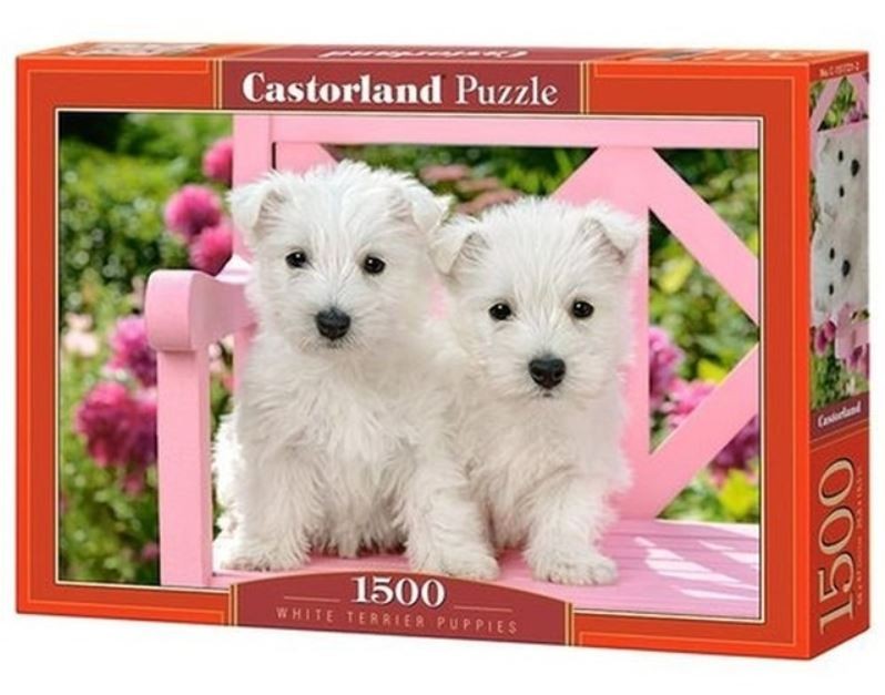 Puzzle 1500 elementów White Terrier Szczeniaki