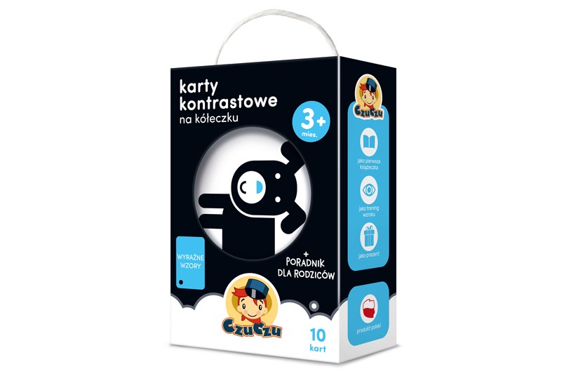 Karty kontrastowe na kółeczku +3 + poradnik dla rodziców