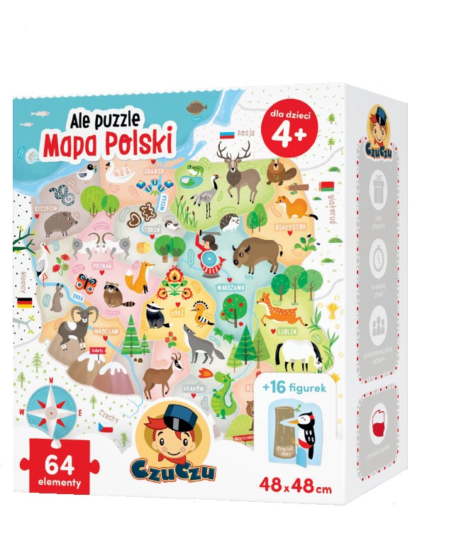 Ale puzzle Mapa Polski 64 elementy