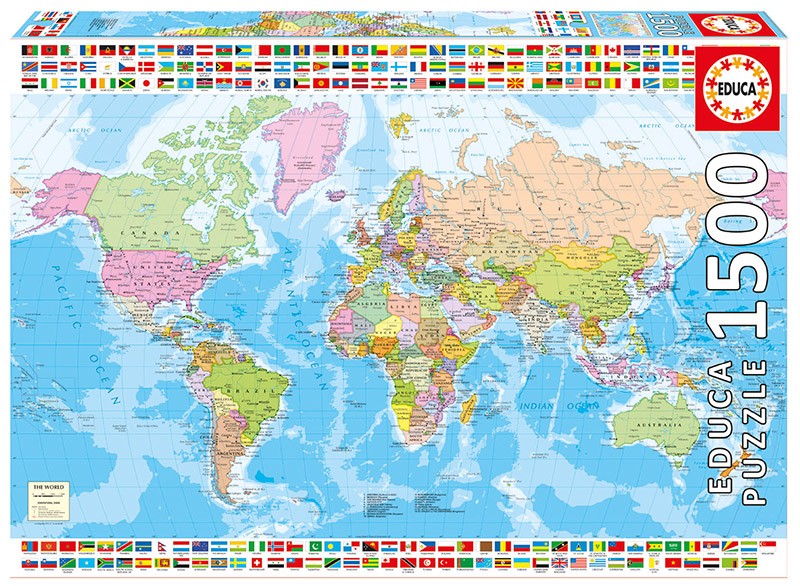 Puzzle 1500 elementów, Mapa polityczna