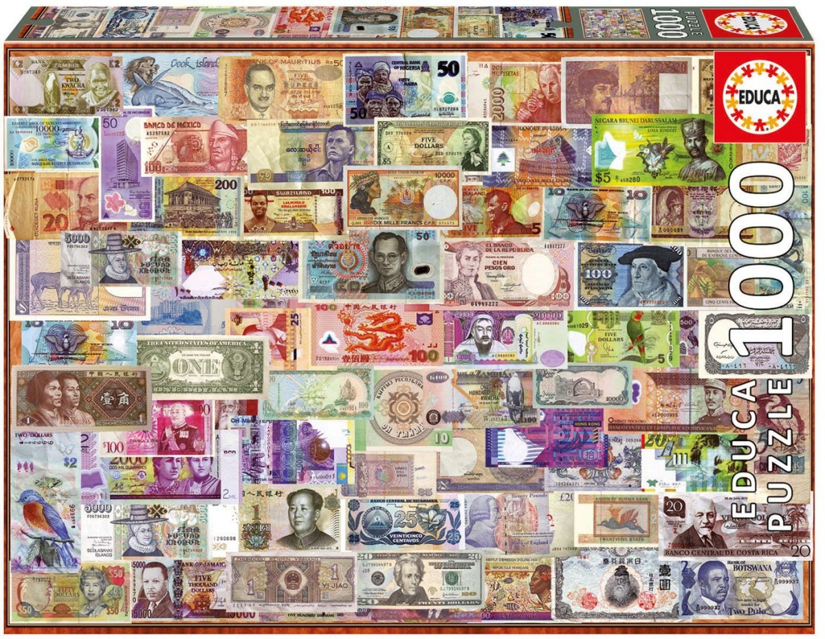 Puzzle 1000 elementów, Banknoty 