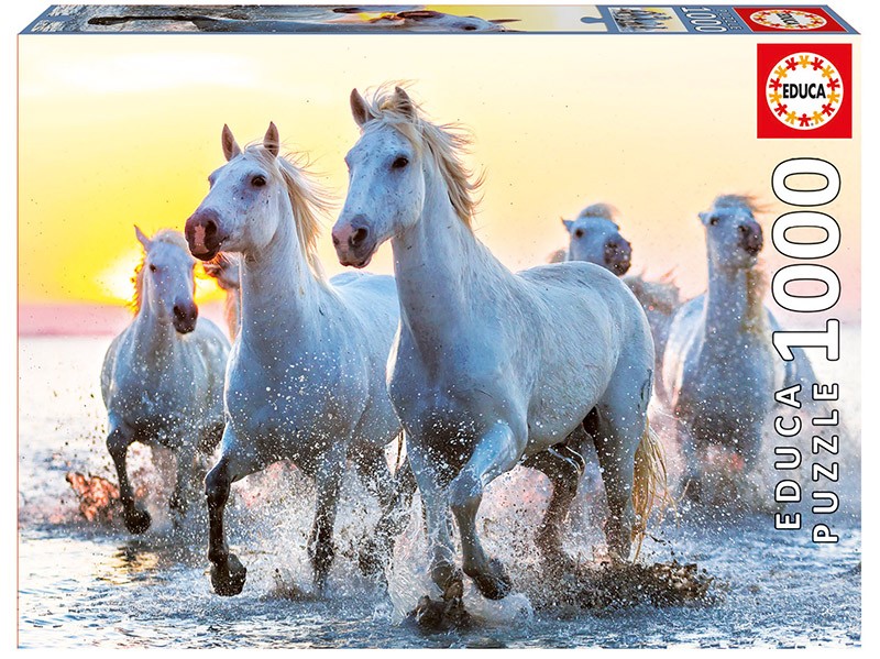 Puzzle 1000 elementów, White Horses at Sunset