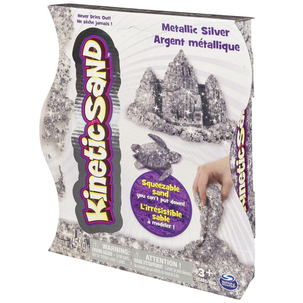 Piasek kinetyczny KINETIC SAND metaliczny, srebrny