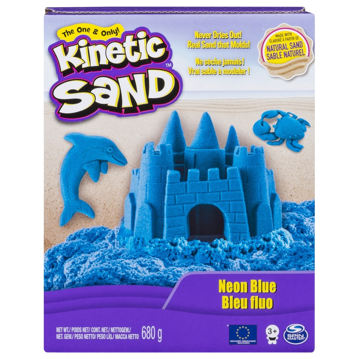 Piasek kinetyczny KINETIC SAND neonowy, niebieski