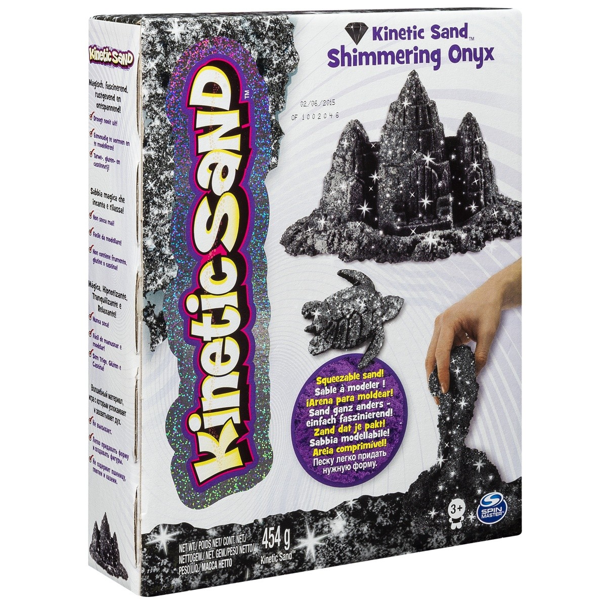 Piasek kinetyczny KINETIC SAND brokatowy, czarny