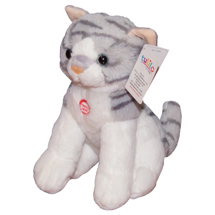 Maskotka Kotek Psotek w kolorze szarym 21 cm