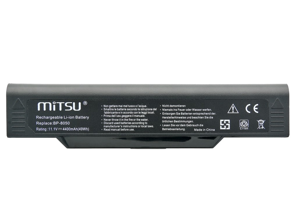 Bateria do Fujitsu D1420, M1420 4400 mAh (49 Wh) 10.8 - 11.1 Volt