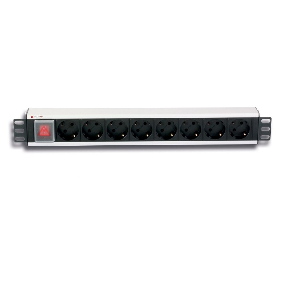 Listwa zasilająca rack 19cali 1,5U 250V/16A 8x Schuko 3m włącznik