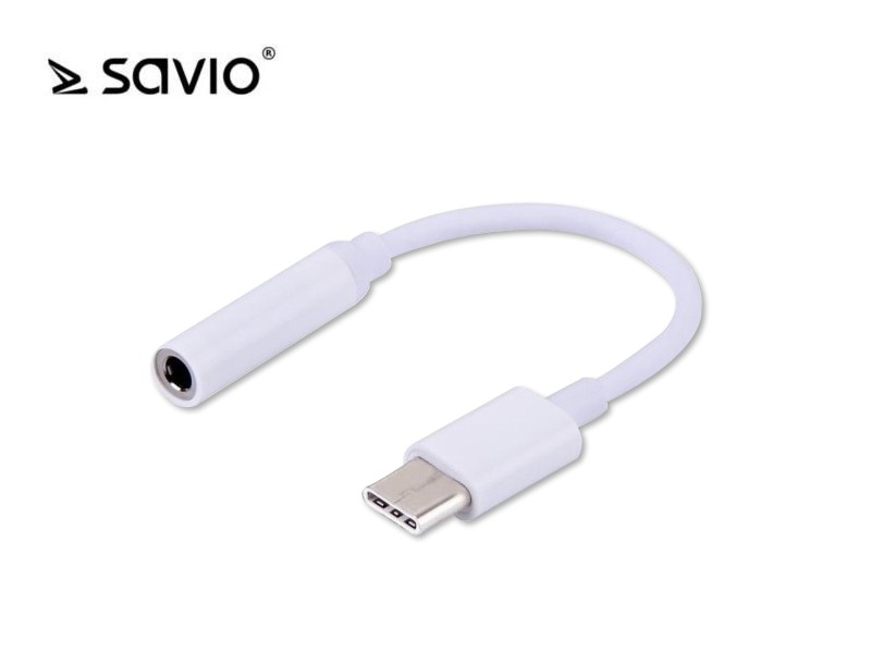 Adapter audio - USB Typ C - mini Jack 3,5 mm SAVIO AK-35