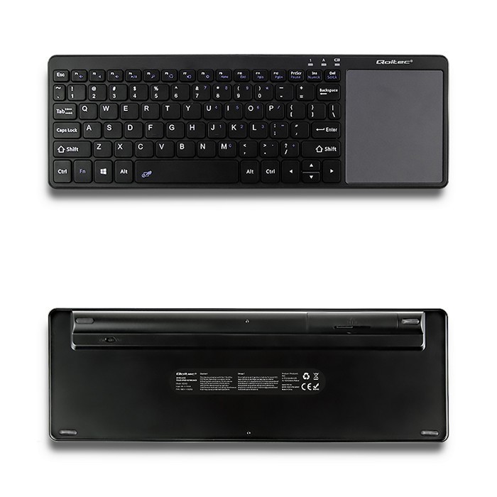 Bezprzewodowa klawiatura Touchpad, 2.4GHz, czarna 