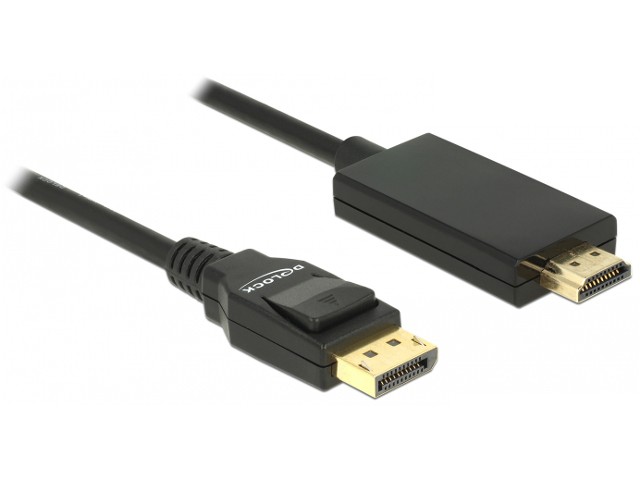 Kabel DisplayPort v1.2A - HDMI M/M 4K 3M czarny Premium 