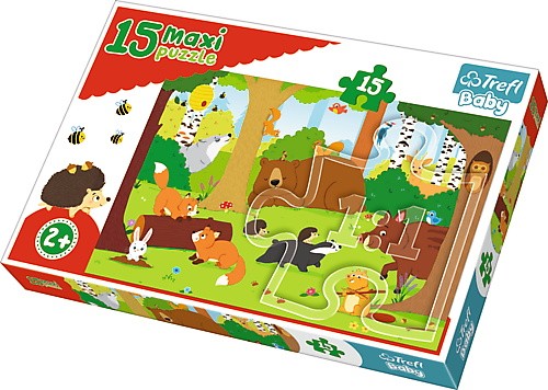 Puzzle Baby 15 elementów Maxi - Zwierzęta w lesie