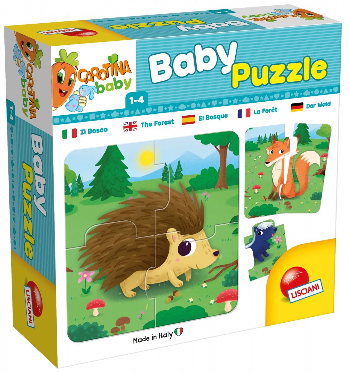 Puzzle Carotina Baby 8 x 4 elementy - W lesie