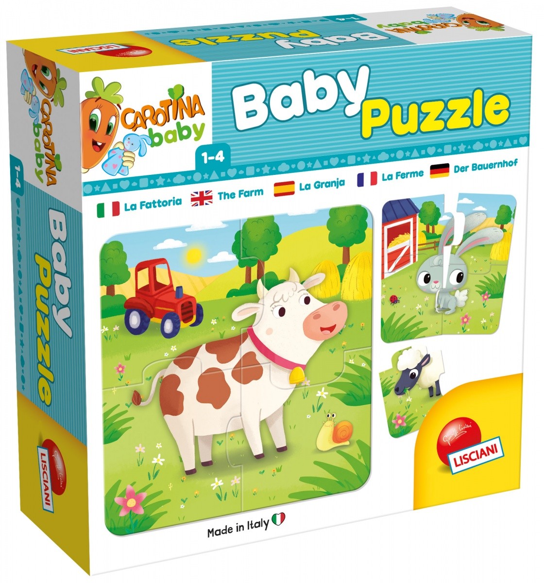 Puzzle Carotina Baby 8 x 4 elementy - Farma