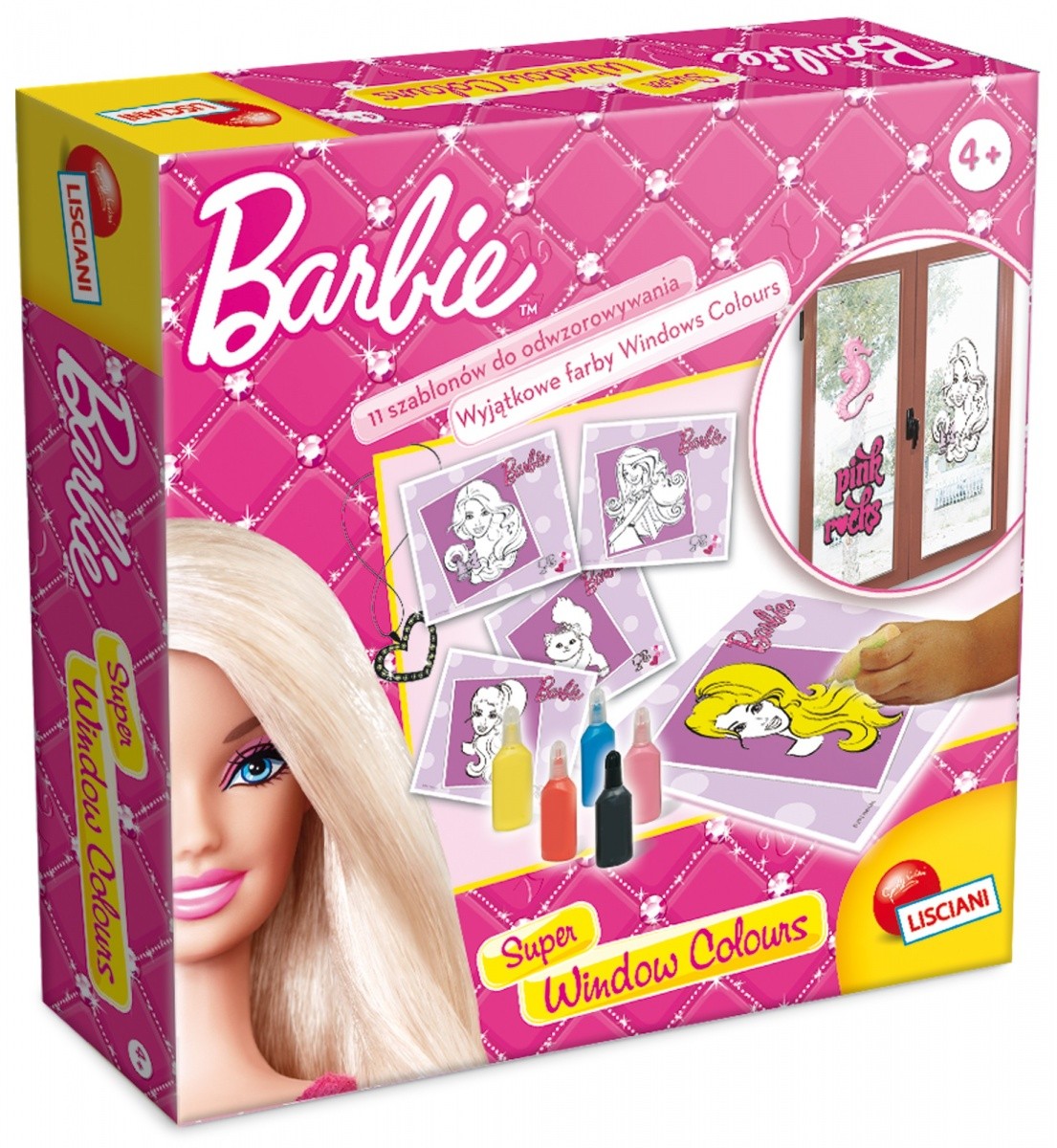 Zestaw kreatywny Art&Craft Barbie - Farbki do malowania na szkle