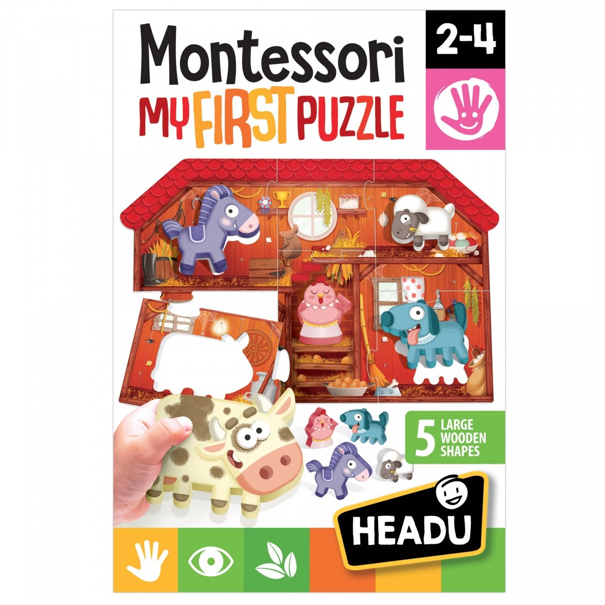 Układanka HEADU Montessori Moje pierwsze puzzle - Farma