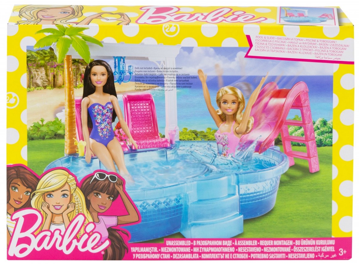 Basen ze zjeżdżalnią Barbie