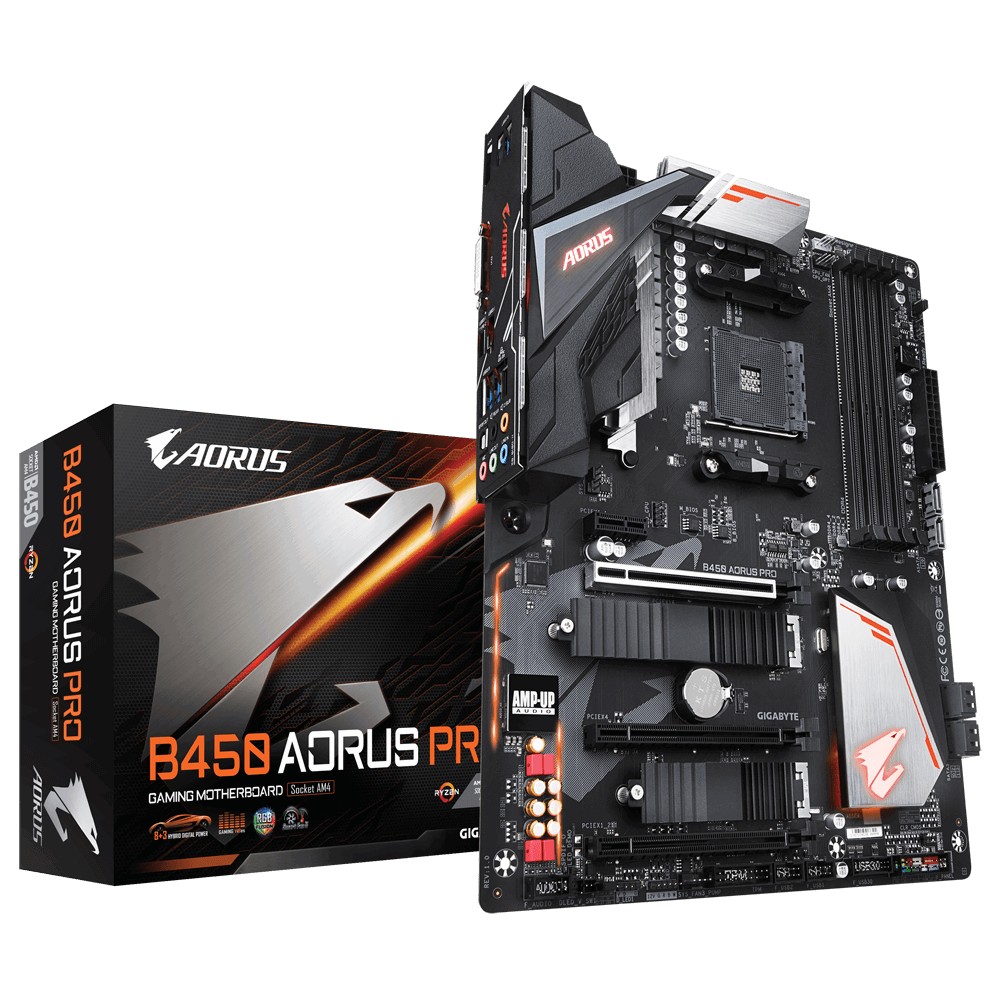 Płyta główna B450 AORUS PRO AM4 B450 4DDR4 DVI/HDMI/M.2 ATX 