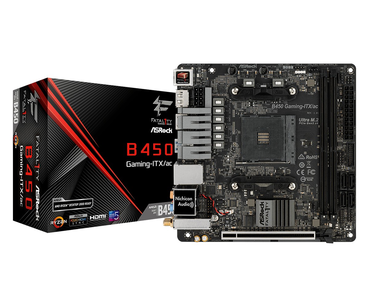 Płyta główna Fatal1ty B450 GAMING-ITX/AC am4 2DDR4 HDMI/DP M.2
