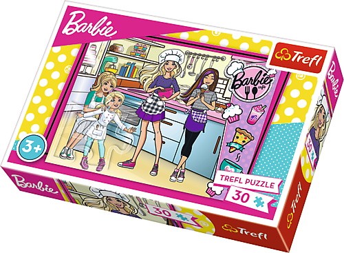 Puzzle 30 elementów Barbie, Wspólne gotowanie