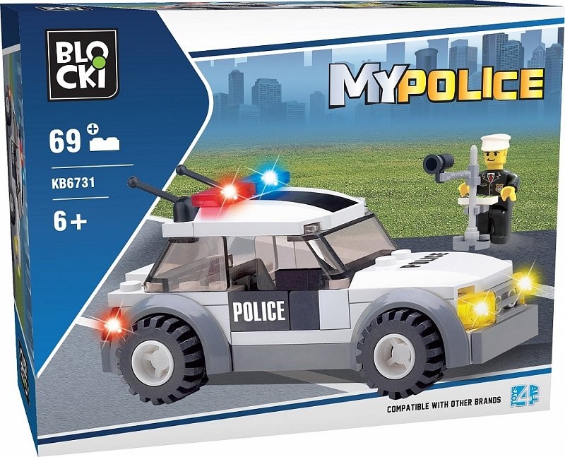 Klocki MyPolice 69 elementów - Auto z radarem