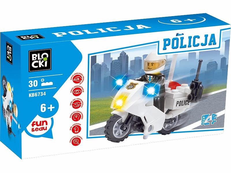 Klocki Policja 30 elementów - Motor