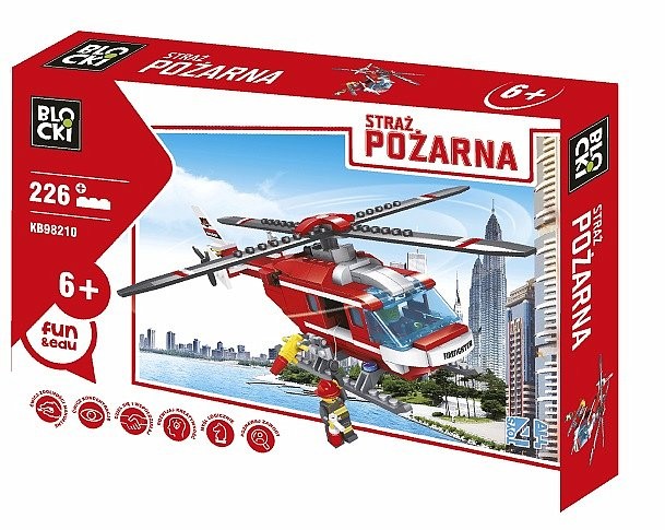 Klocki Straż pożarna 226 elementów - Helikopter