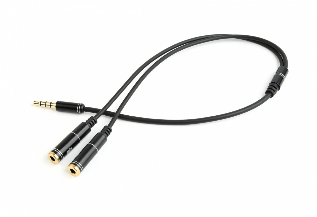 Adapter audio mikrofon 3.5mm minijack, 4PIN, 0.2m 
