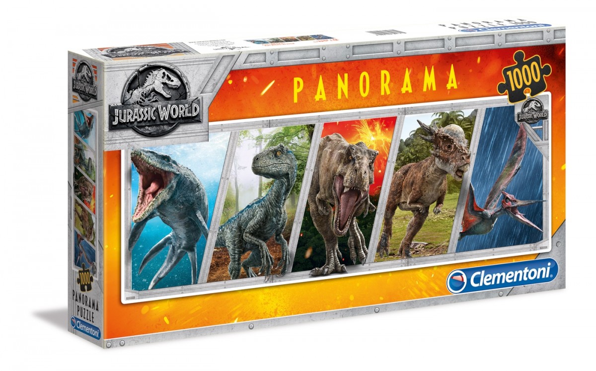 Puzzle 1000 elementów Panorama - Jurassic World