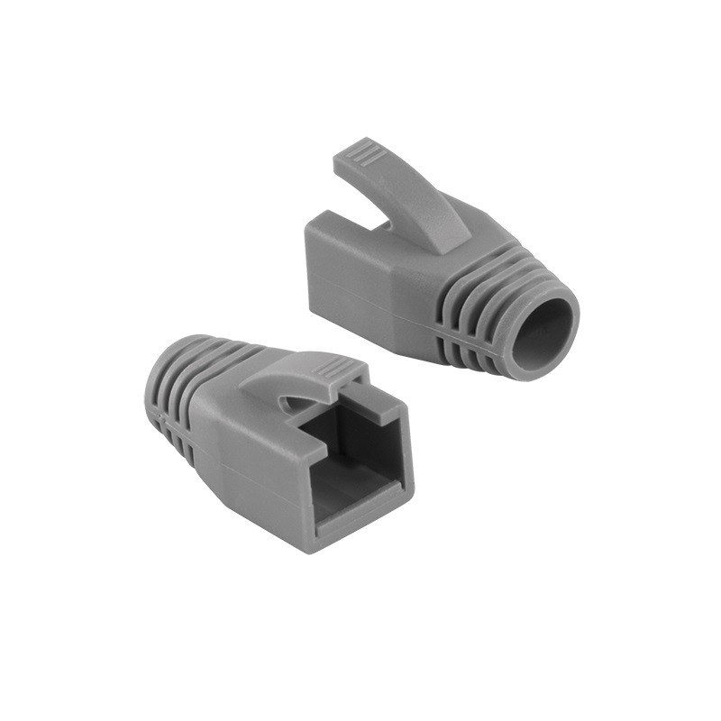 Osłonki wtyku RJ45 10 szt. CAT.6 8mm,  szare