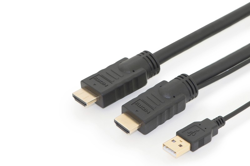 Kabel połączeniowy HDMI HighSpeed z Ethernetem ze wzmacniaczem 4K 60Hz UHD HDMI A/A M/M 20m