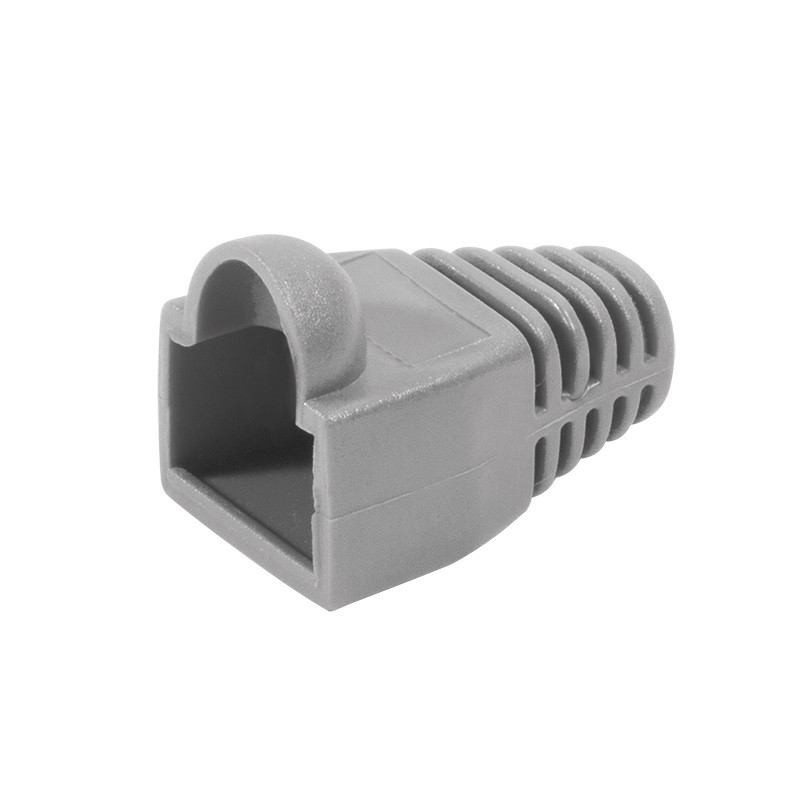 Osłonki wtyku RJ45 100 szt. szare PVC 8P8C