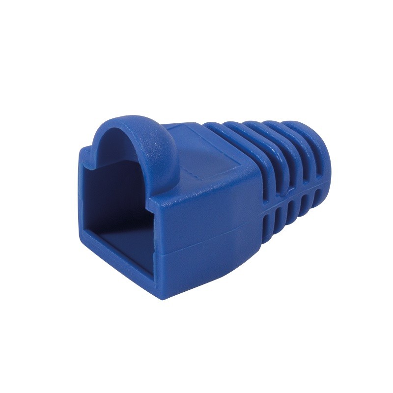 Osłonki wtyku RJ45 100 szt. niebieskie PVC 8P8C