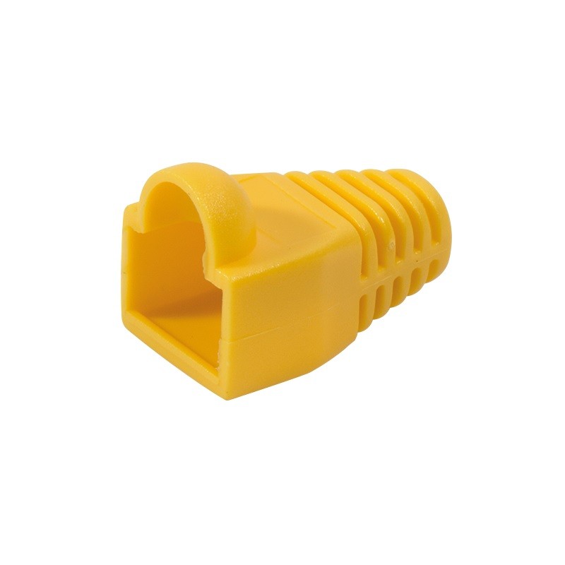 Osłonki wtyku RJ45 100 szt. żółte PVC 8P8C