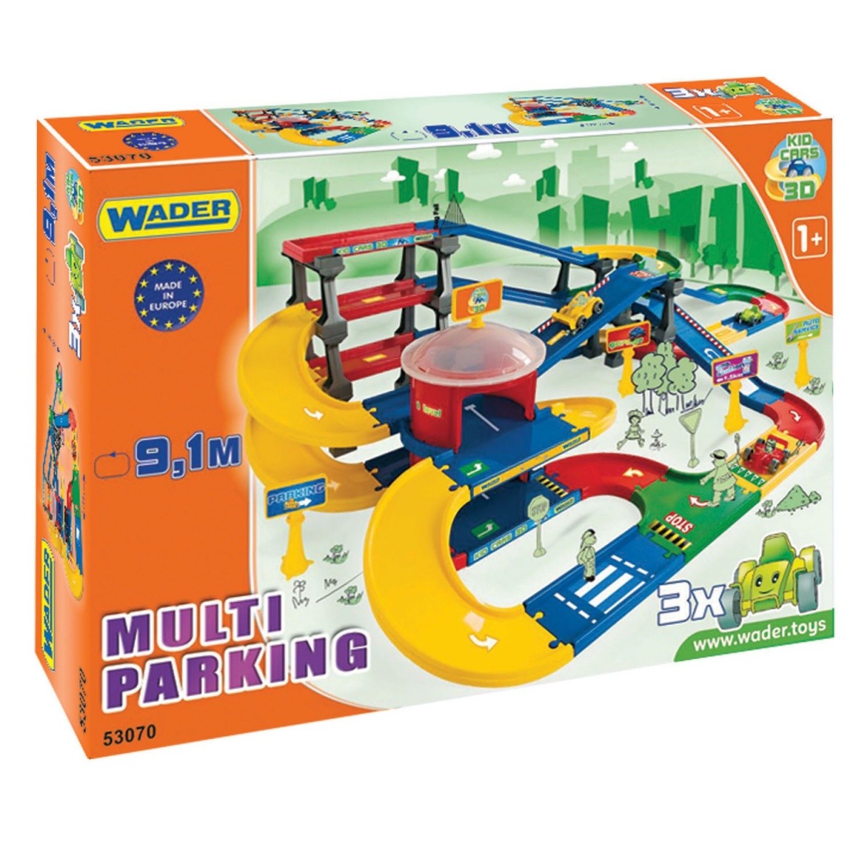Multi Parking z trasą 9.1 m Kid Cars 3D