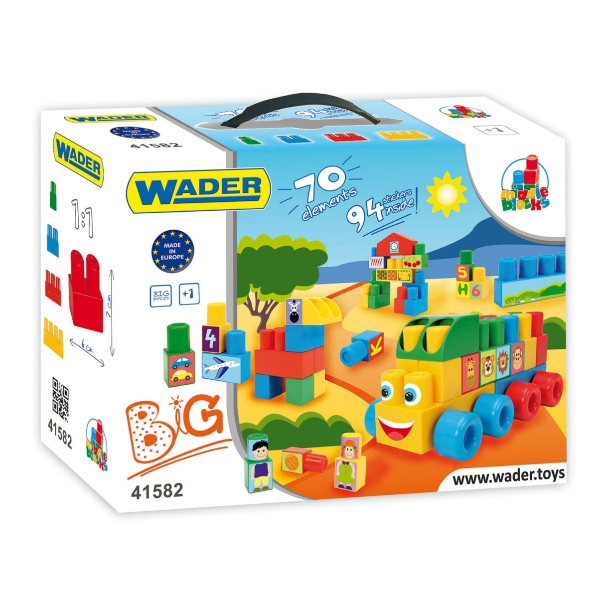 Klocki Middle Blocks 70 elementów Big w kartonie