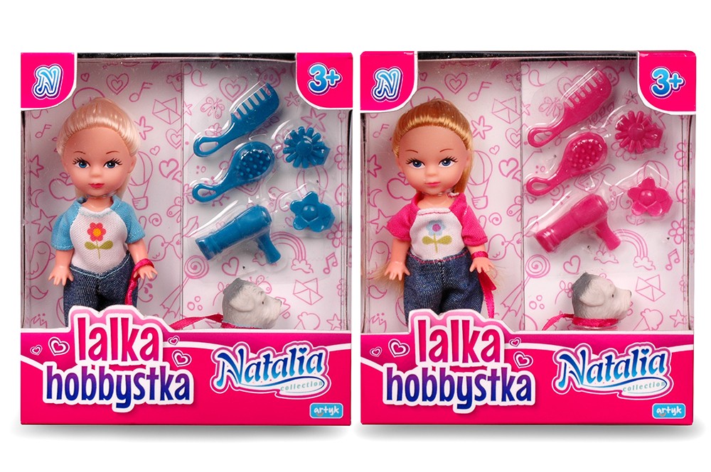 Lalka Natalia hobbystka z pieskiem