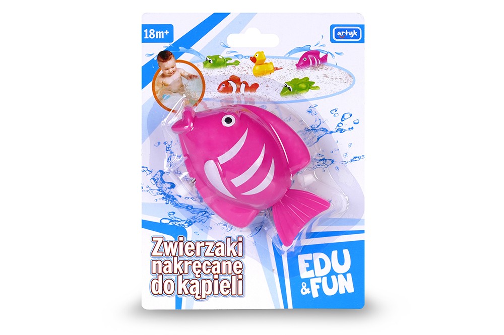 Zwierzaki nakręcane do kąpieli EDU&FUN - Ryba różowa