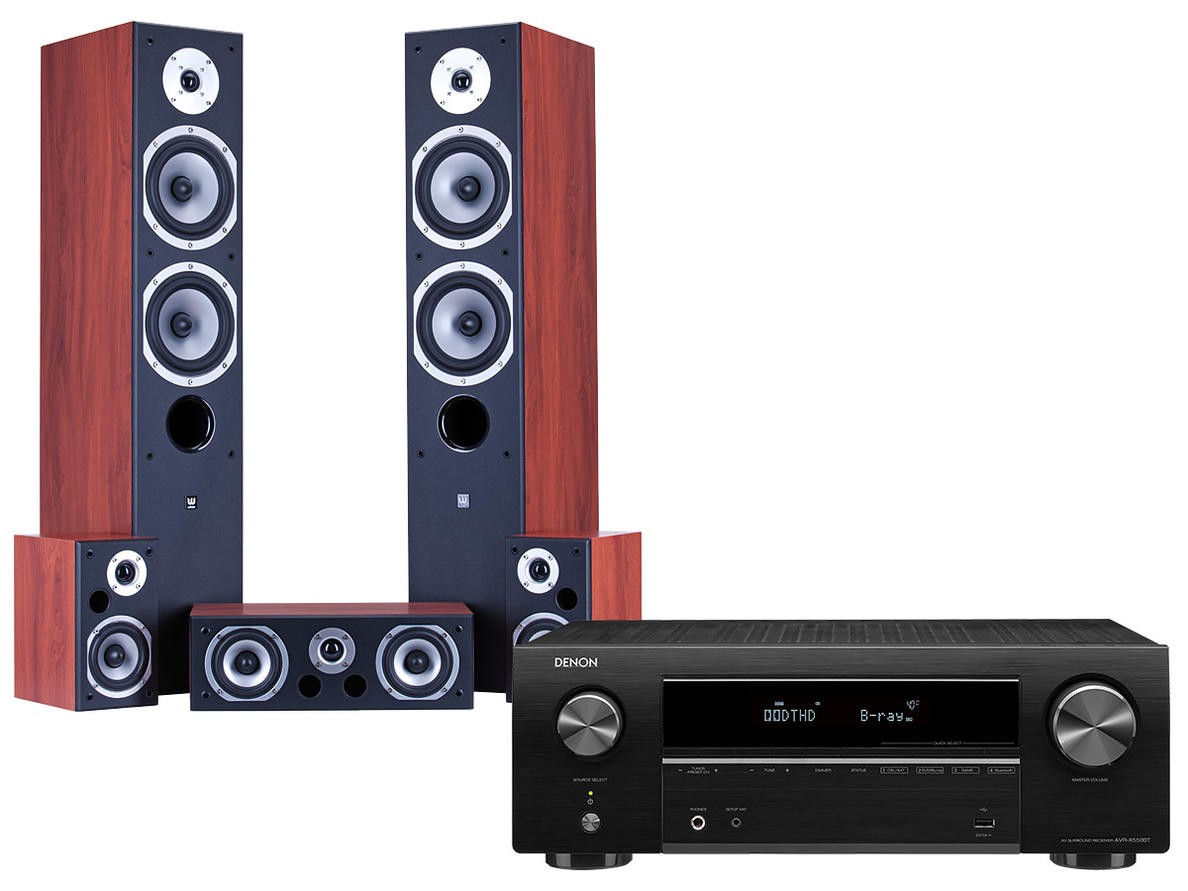 Kino domowe AVR-X550BT + Wilson Cinematic Wenge 