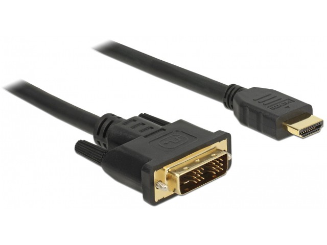 Kabel DVI-D (18+1) - HDMI M/M v1.2 5m Single Link czarny 
