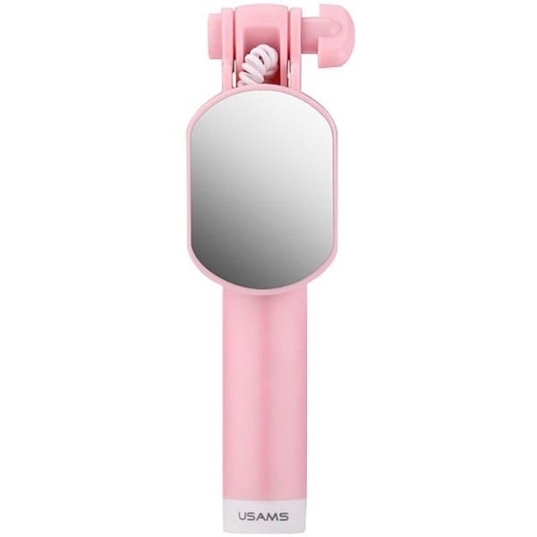 Selfie Stick Mini Mirror ZB3002 3,5mm różowy