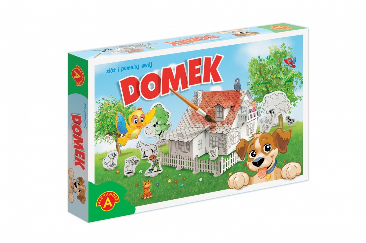 Domek do malowania z pieskiem