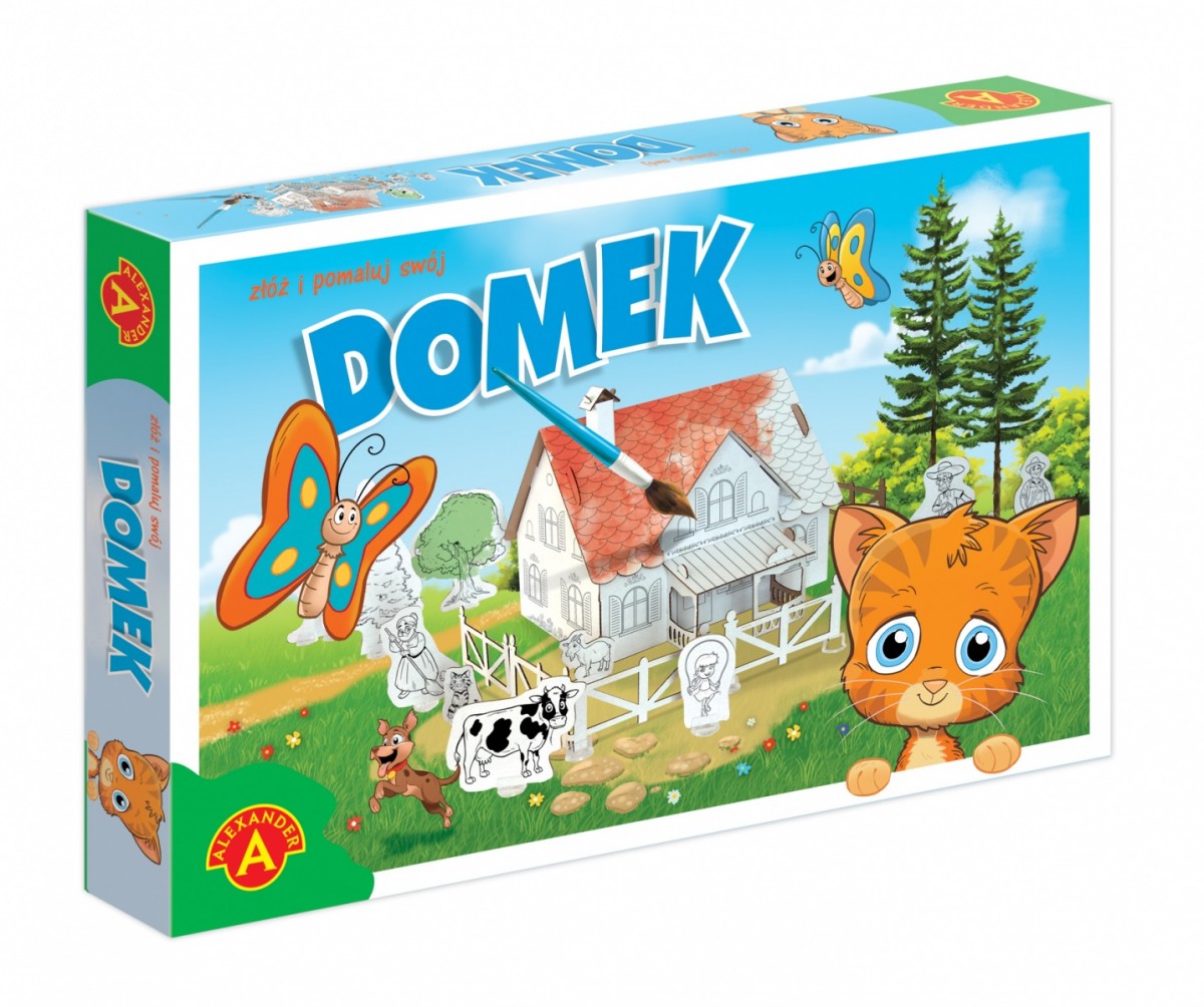 Domek do malowania z kotkiem